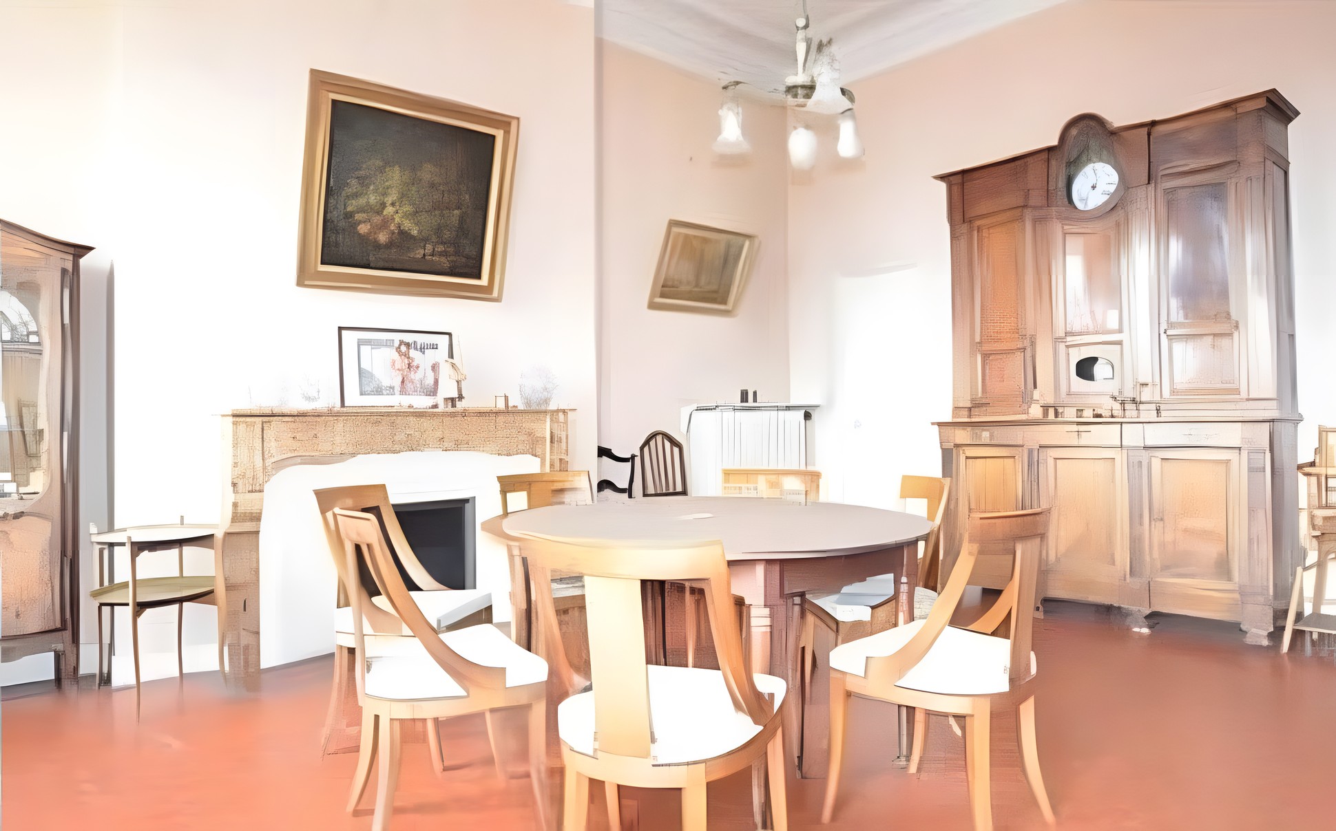 Avant : Salle à manger devenue cuisine bleue